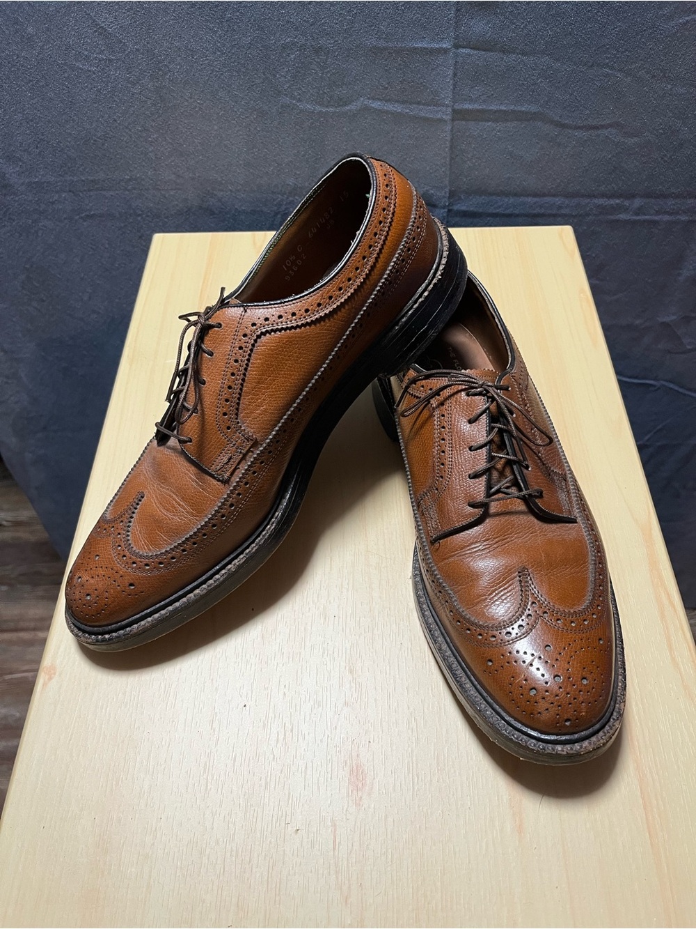FLORSHEIM Imperial Quality 10.5 C Kenmoor Longwing Oxford Wingtip Dress Shoes